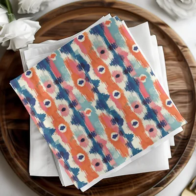 Vibrant Abstract Patterned Napkins for Trendy Table Decor