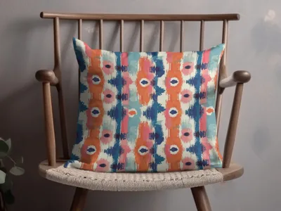 Vibrant Multicolor Abstract Pattern Decorative Pillow
