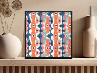 Vibrant Abstract Geometric Pattern Wall Art Product