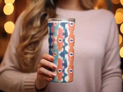 Colorful Abstract Pattern Insulated Tumbler Cup
