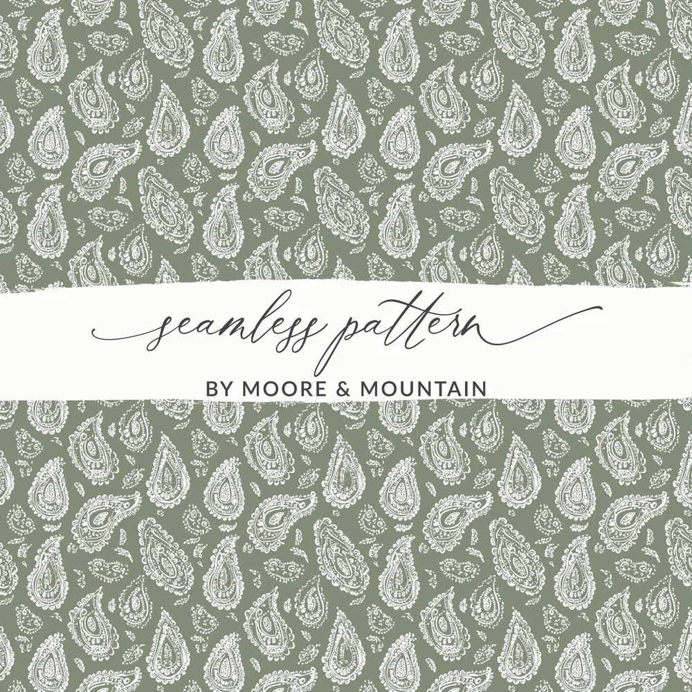 Seamless Paisley Pattern by Moore and Mountain Design