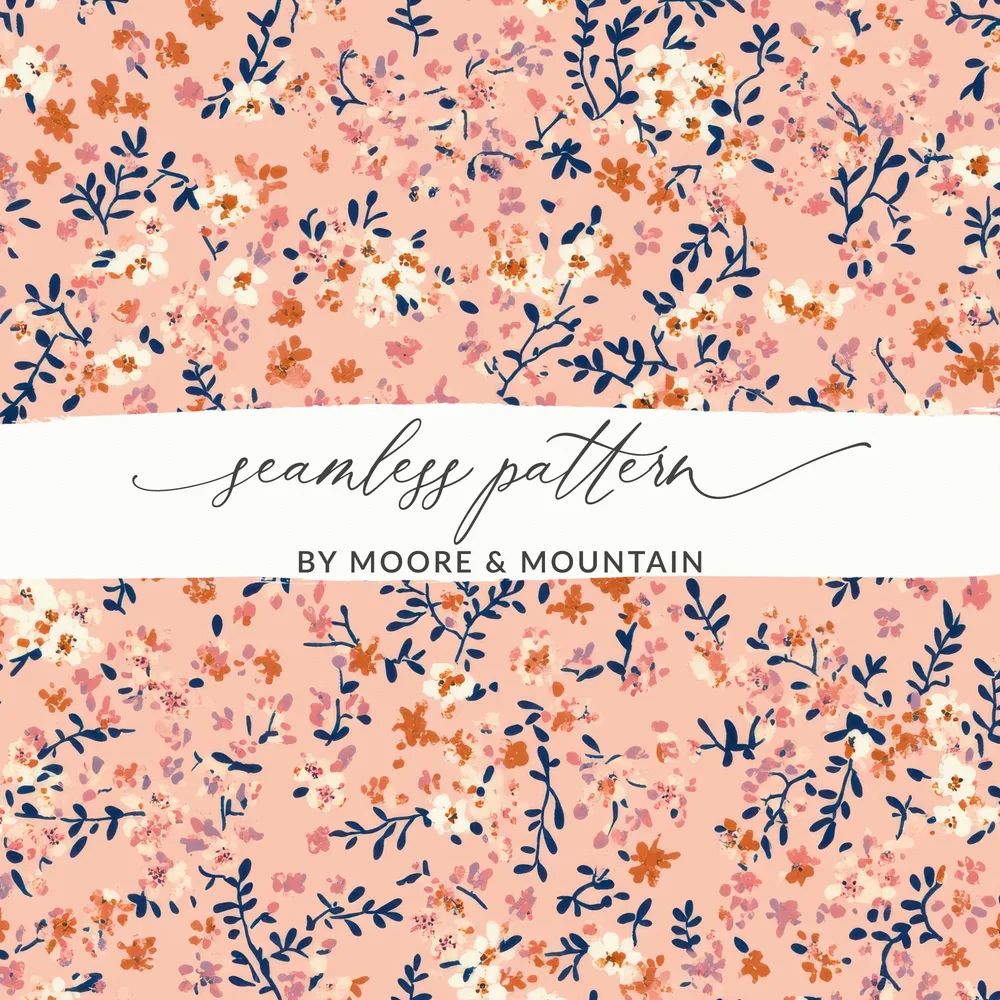 Floral and Leaf Seamless Pattern Design by Moore & Mountain