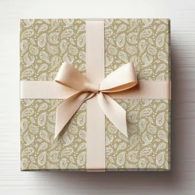 Elegant Paisley Patterned Gift Wrapped Box Product