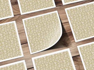 Elegant Paisley Pattern Beige and White Stationery
