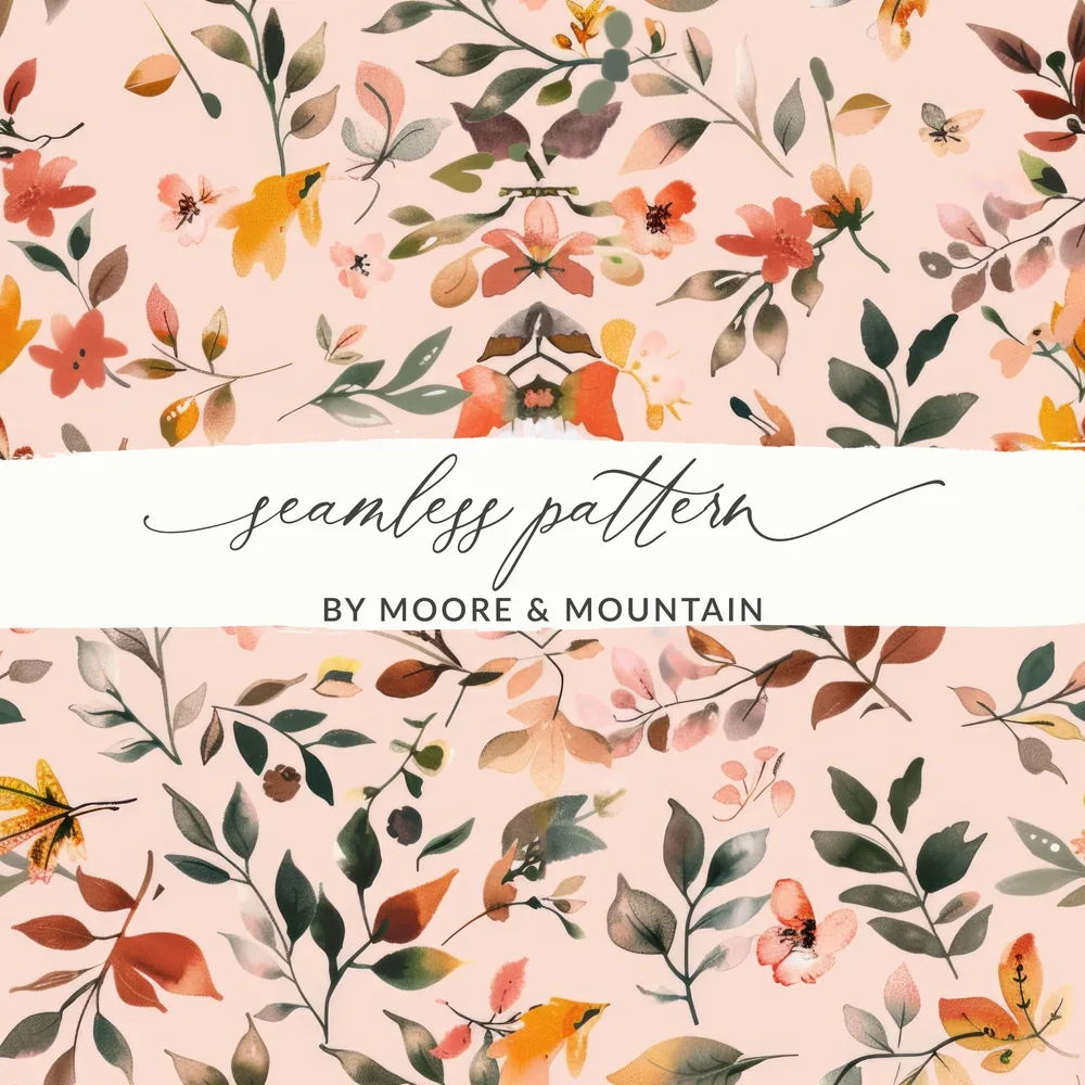 Colorful Seamless Pattern by Moore and Mountain Product