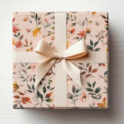 Elegant Floral Gift Box with Bow for Special Occasions