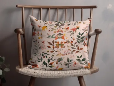 Elegant Floral Design Cushion Cover for Home Decor
