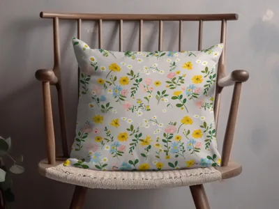 Floral Garden Pattern Decorative Throw Pillow Cover