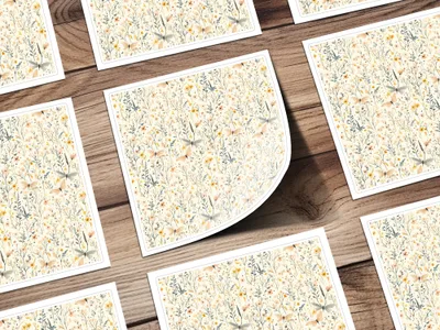 Elegant Floral Botanical Design Square Paper product
