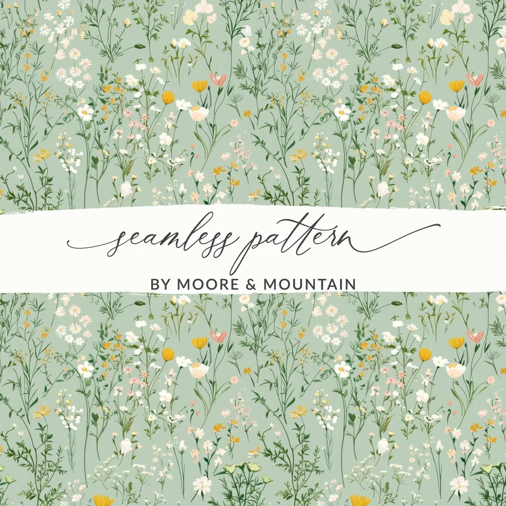 Seamless Floral Pattern By Moore and Mountain Pattern
