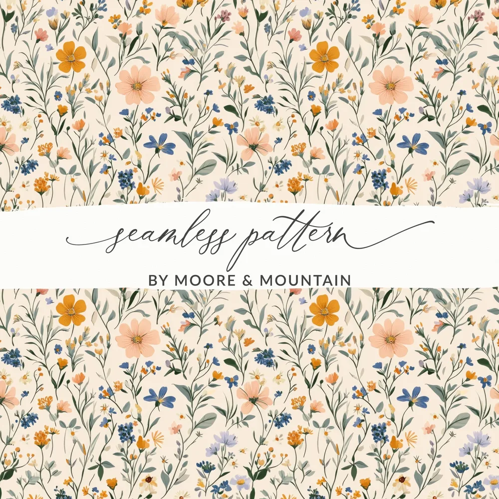 Seamless Floral Pattern by Moore & Mountain Design