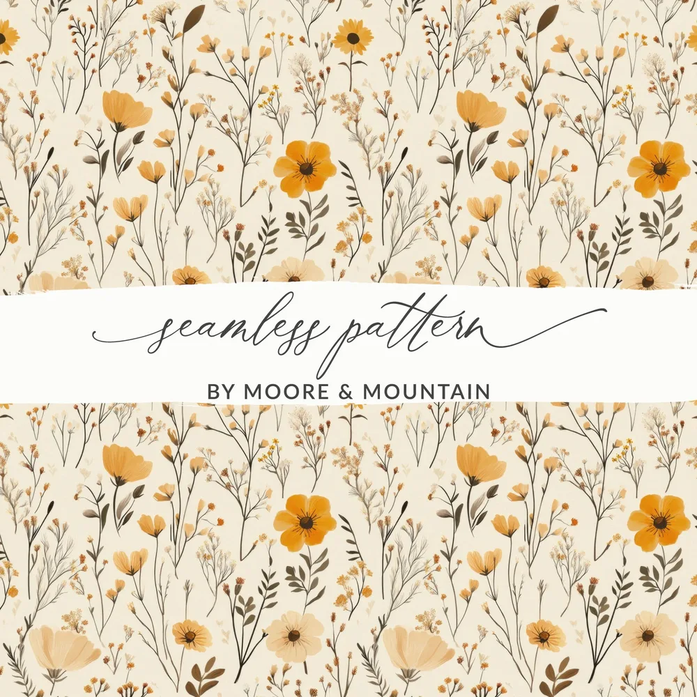 Seamless Floral Pattern by Moore & Mountain Design