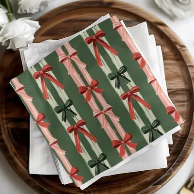 Bow Digital Paper, Holiday Pattern, Christmas Seamless Pattern, Digital Download, Fabric Design, Scrapbooking Paper, Festive Design - Moore and Mountain
