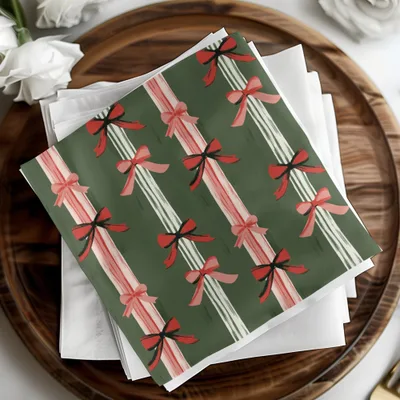 Bows Digital Paper, Christmas Digital, Holiday Digital Paper, Seamless Pattern for Fabric, Scrapbooking, Wrapping Paper (Digital) - Moore and Mountain