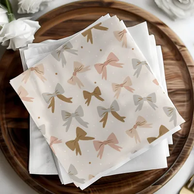 Bows Digital Paper, Seamless Pattern Background, Cute Gift Wrap Printable Paper, Scrapbook Paper, Digital Download, Commercial Use - Moore and Mountain
