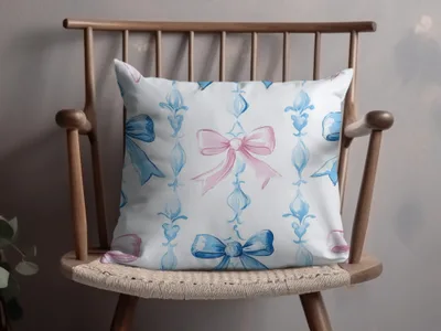 Boy Baby Shower Bow Trellis Design Pattern Digital - Moore and Mountain