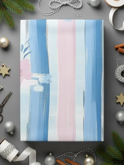 Boy Baby Shower Pink Blue Stripe Floral Digital - Moore and Mountain