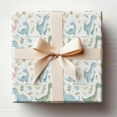 Adorable Dinosaur Print Gift Wrap for All Occasions