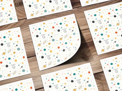 Colorful Outer Space and Stars Pattern product
