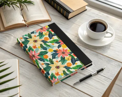 Bright Floral and Citrus Pattern Seamless Surface Design Digital - Moore and Mountain