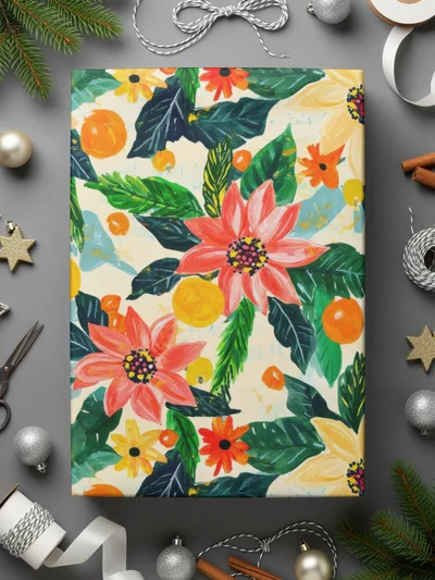 Bright Floral and Citrus Pattern Seamless Surface Design Digital - Moore and Mountain