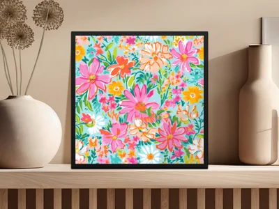 Vibrant Floral Wall Art for Modern Home Decor