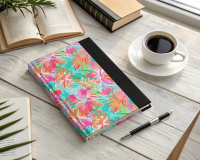 Vibrant Floral Design Hardcover Notebook for Daily Writing