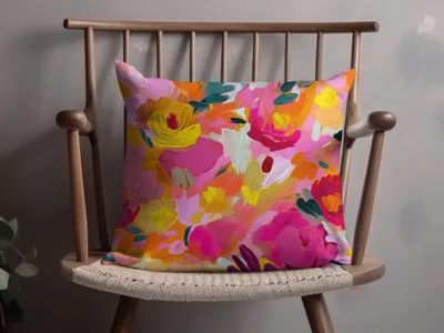 Bright Floral Pattern Decorative Pillow for Stylish Decor