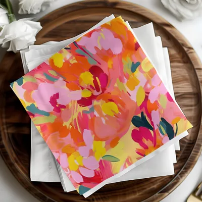 Bright and Colorful Floral Abstract Design Print