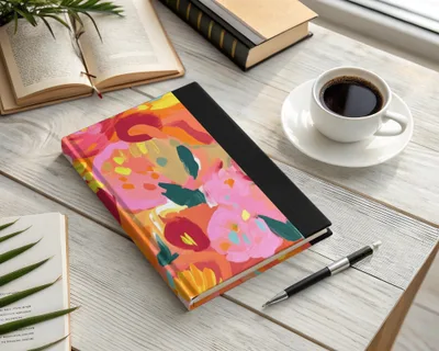 Floral Abstract Hardcover Journal for Writing Enthusiasts