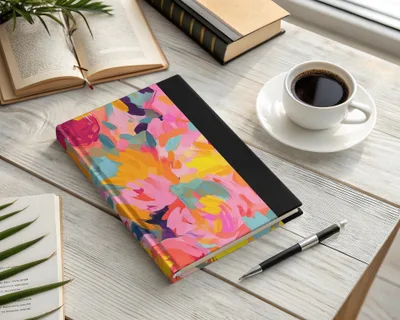Colorful Floral Hardcover Journal Notebook
