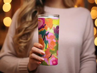 Colorful Abstract Art Design Tumbler for Everyday Use