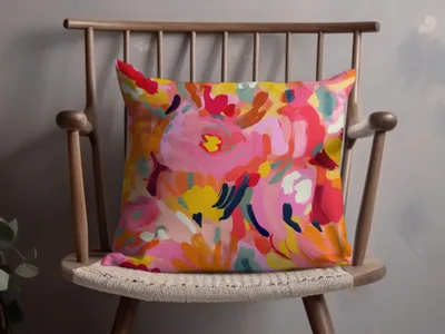 Vibrant Abstract Art Decor Throw Pillow Stunning