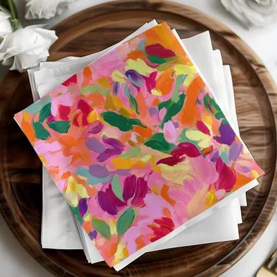 Bright and Colorful Abstract Art Design Napkin Set