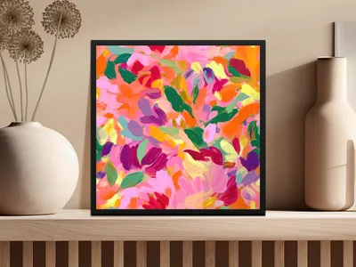 Vibrant Abstract Multicolor Artwork for Modern Home Decor