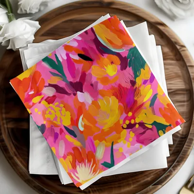 Floral Burst Design Colorful Decor Item for Any Setting
