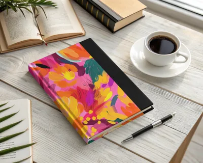Vibrant Floral Design Hardcover Journal Notebook