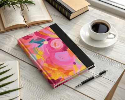 Colorful Abstract Floral Design Notebook Product