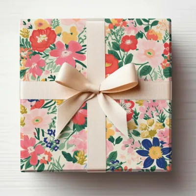 Floral Gift Box with Ribbon for Special Occasions