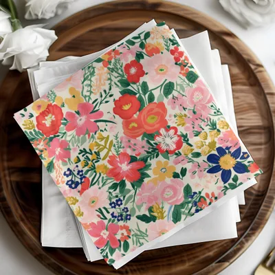 Vibrant Floral Patterns Napkin for Decorative Dining