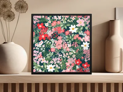 Floral Nature-Inspired Artwork Print for Home Decor