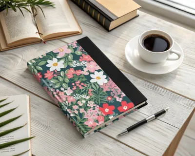 Beautiful Floral Design Hardcover Journal Notebook