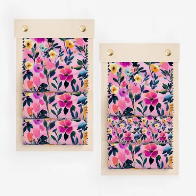 Vibrant Floral Pattern on Pink Background product