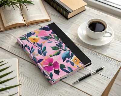 Colorful Floral Design Hardcover Journal Notebook
