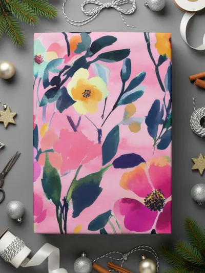 Beautiful Floral Pattern Gift Wrap for Festive Occasions