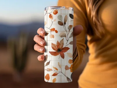 Autumn Floral Insulated Tumbler for Hot and Cold Drinks