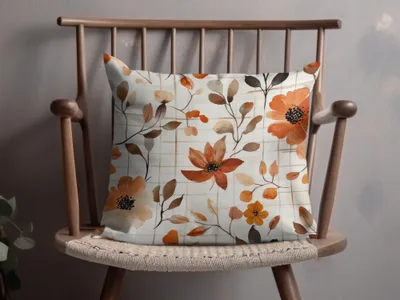 Autumn Floral Pattern Decorative Throw Pillow