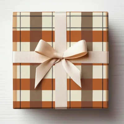 Elegant Checked Design Gift Wrapping Paper for Present