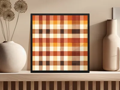 Abstract Plaid Design Wall Art for Home Décor Product