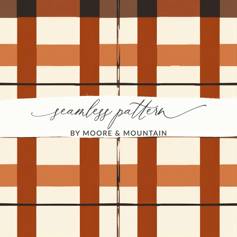 Moore & Mountain Seamless Pattern Graphic Design